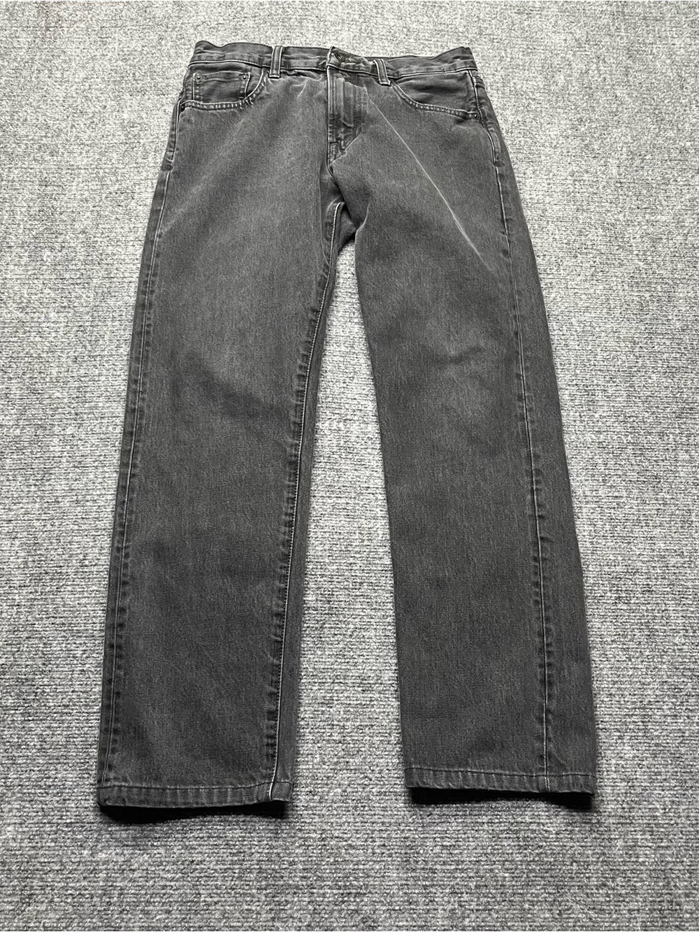 Uniqlo Selvedge Jeans Mens 30x 28 Black Straight Leg 100% Cotton